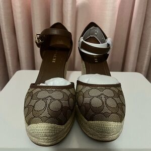 NWT Coach Raine Sig Espadrille Wedge